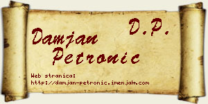 Damjan Petronić vizit kartica